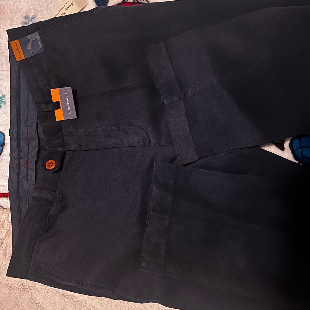 Tommy Bahama Dark Blue Linen Trousers